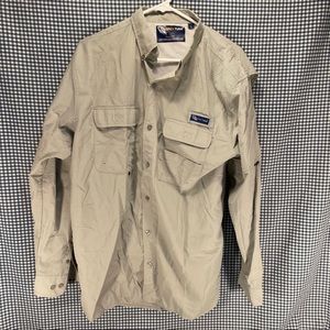 Spicy Tuna Long Sleeve Button Up Shirt Men’s Sz Lg